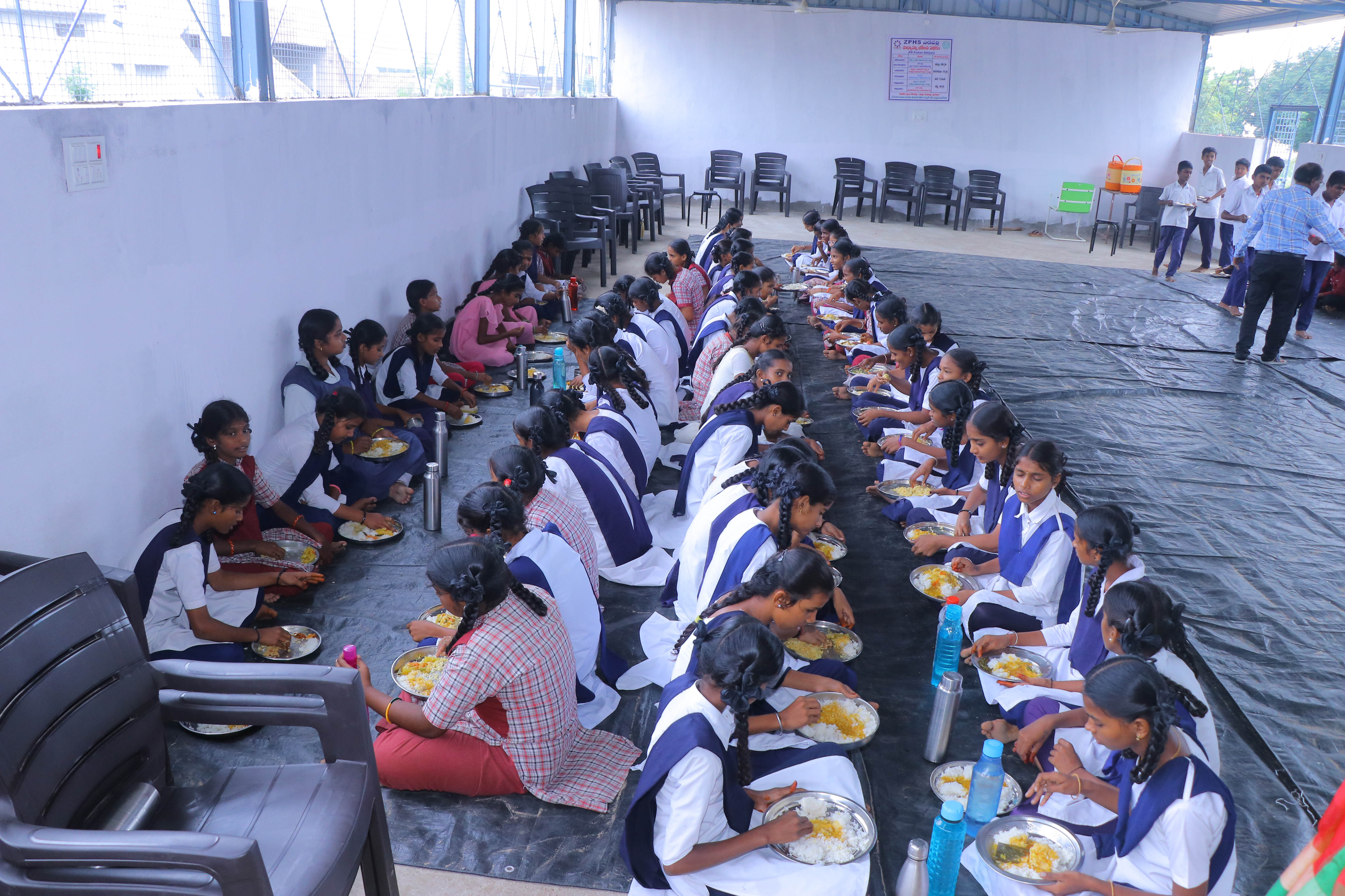 402 Stainless steel meal plates distributed to a rural Government School Students